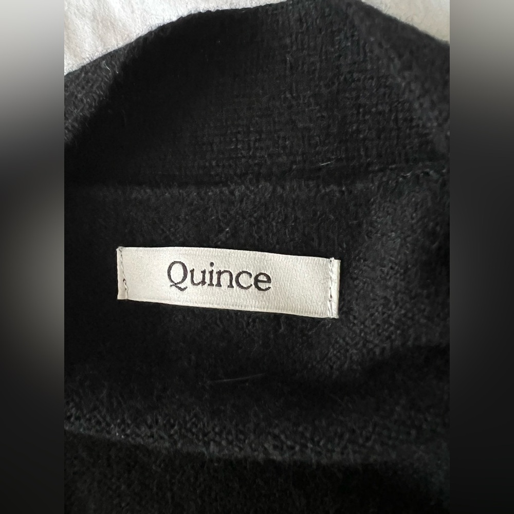 Quince Black Cashmere Cardigan - Picture 2 of 6